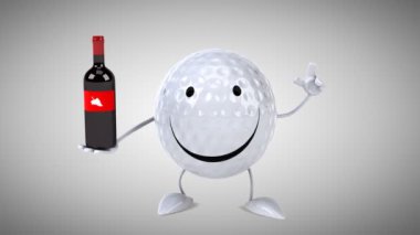 Eğlenceli çizgi film golf topu