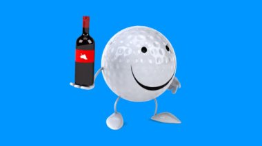 Eğlenceli çizgi film golf topu