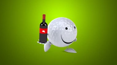 Eğlenceli çizgi film golf topu