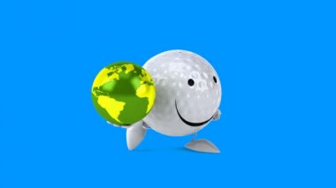 Eğlenceli çizgi film golf topu