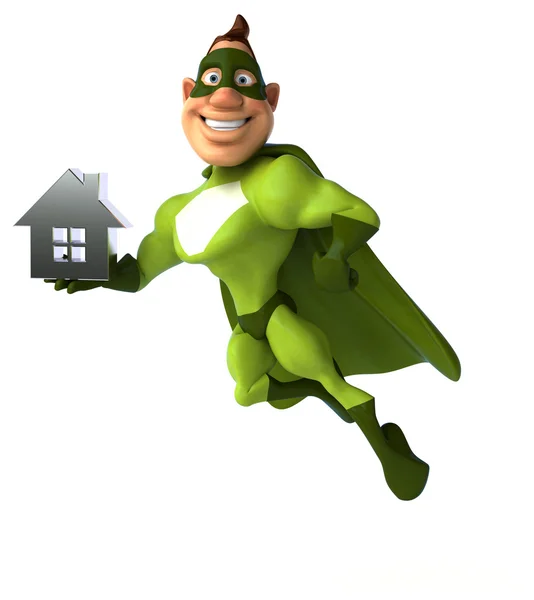 Fun cartoon superhero — Stock Photo, Image