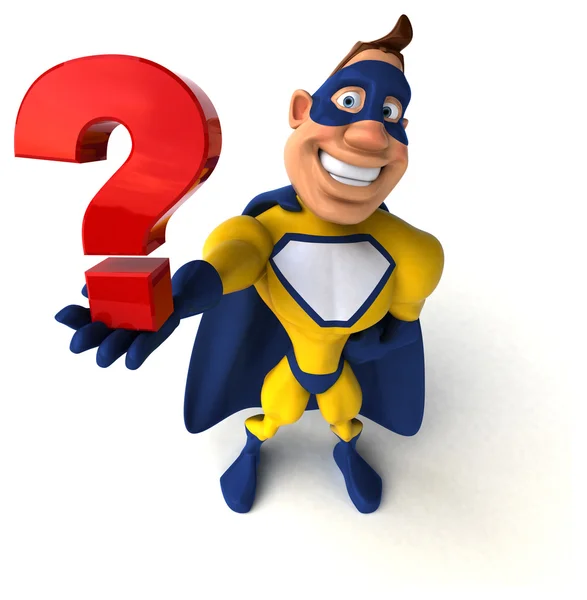 Fun cartoon superhero — Stock Photo, Image