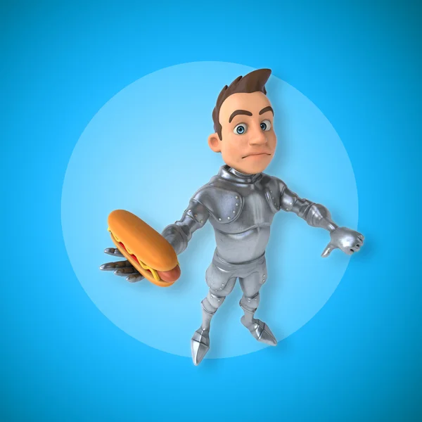 Fun cartoon knight — Stock Photo, Image