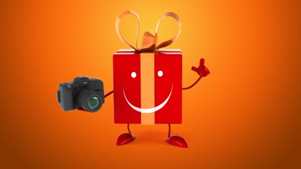 Divertente regalo cartone animato — Video Stock