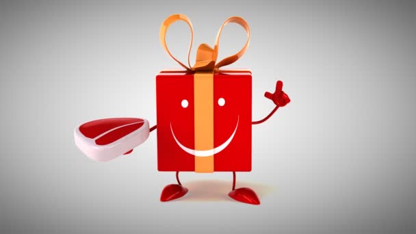 Divertente regalo cartone animato — Video Stock