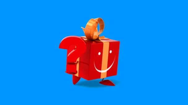 Divertente regalo cartone animato — Video Stock