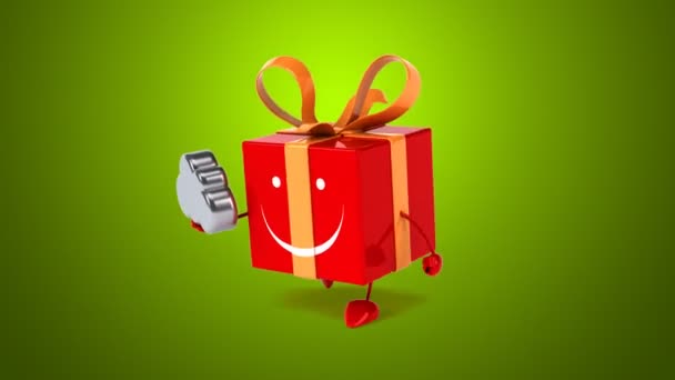 Divertente regalo cartone animato — Video Stock