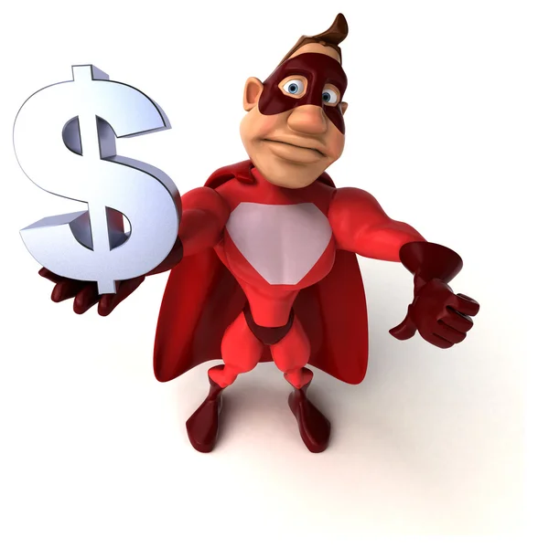 Fun cartoon superhero — Stock Photo, Image