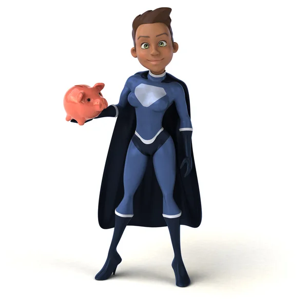 Cartoon Super woman — Stock Photo, Image