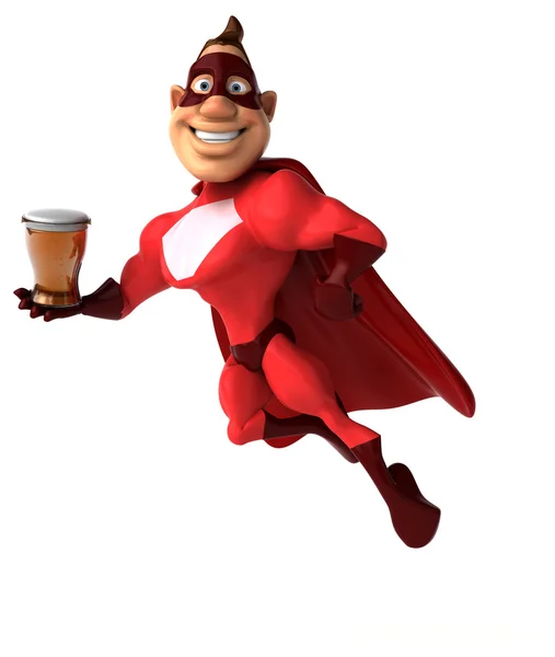 Fun cartoon superhero — Stock Photo, Image
