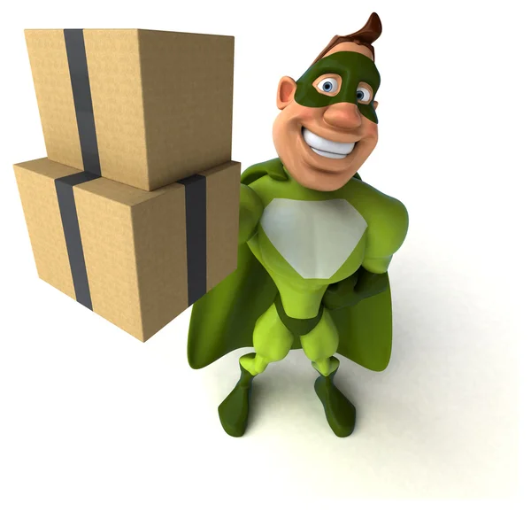 Fun cartoon superhero — Stock Photo, Image