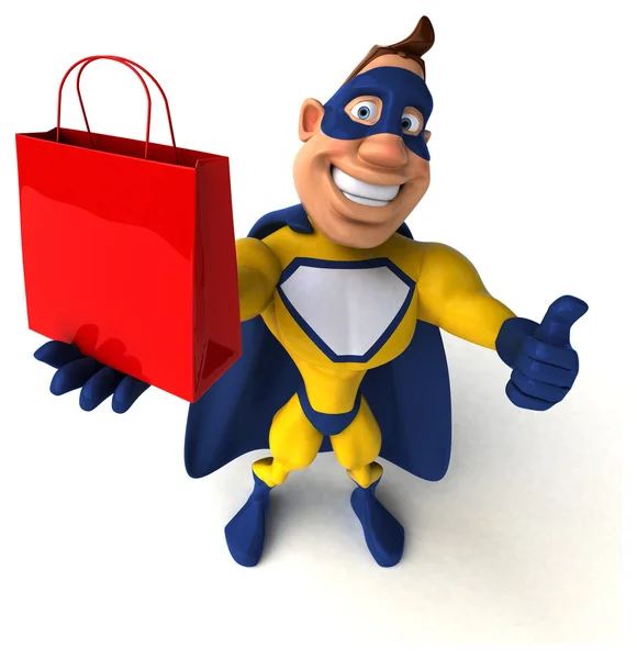 Fun cartoon superhero — Stock Photo, Image