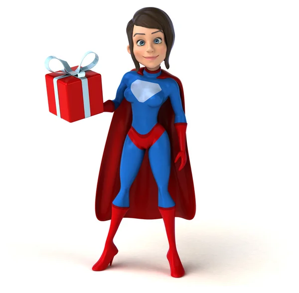 Cartoon Super woman — Stock Photo, Image