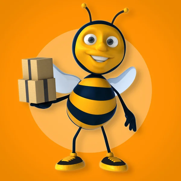 Fun cartoon bee — Stock Photo, Image