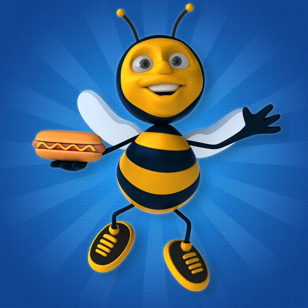 Fun cartoon bee — Stock Photo, Image