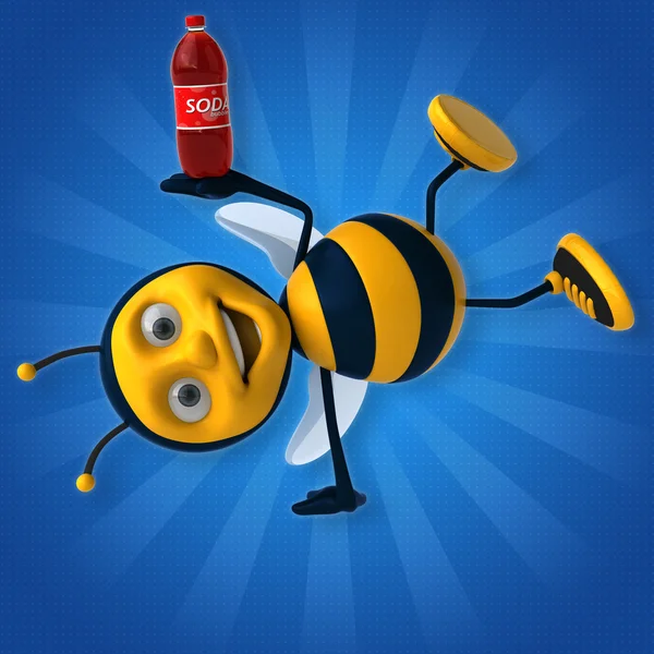 Pszczoła zabawne kreskówki — Zdjęcie stockowe