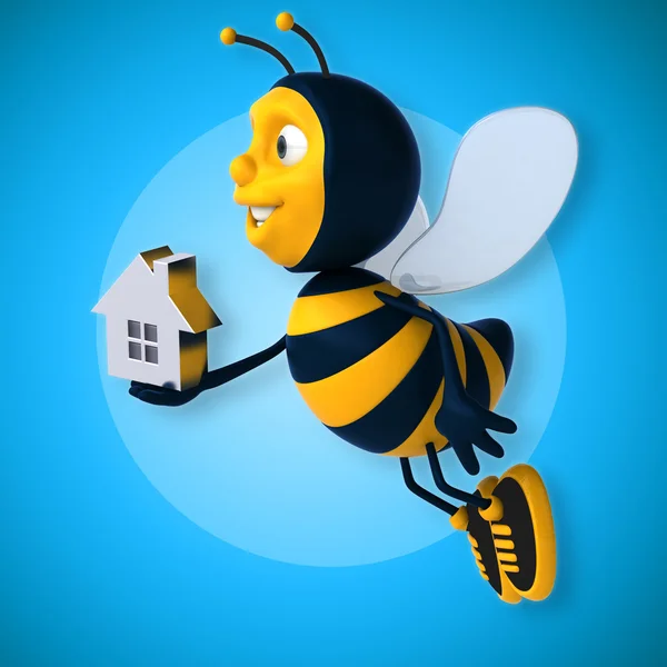 Leuke cartoon bee — Stockfoto