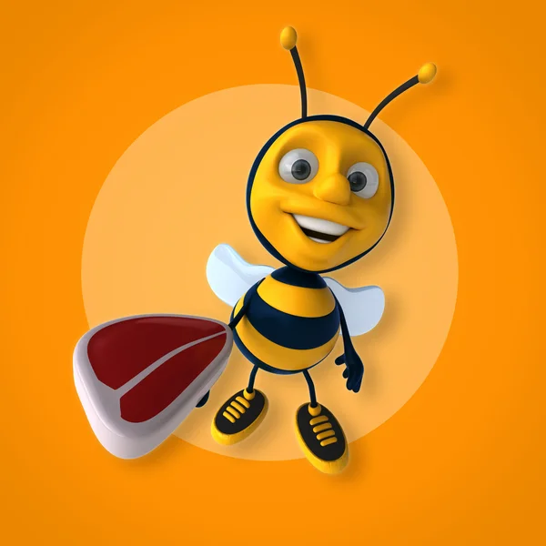 Fun cartoon bee — Stock Photo, Image