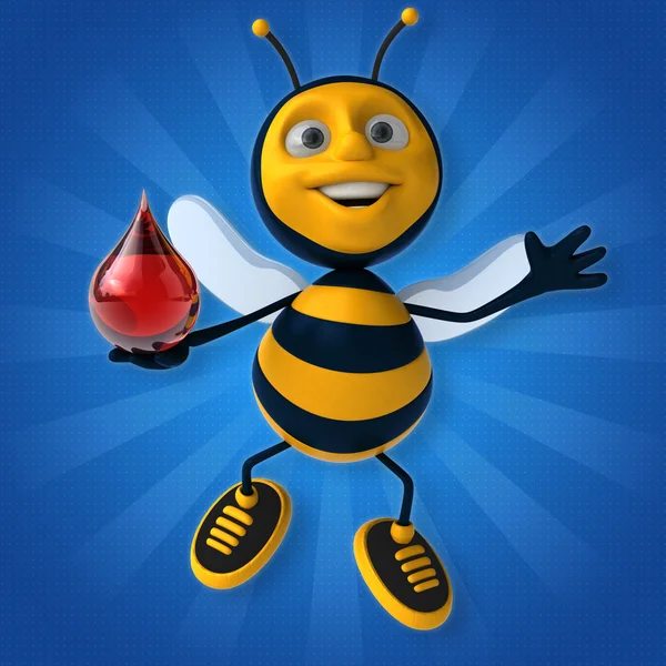 Fun cartoon bee — Stock Photo, Image