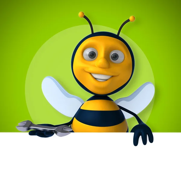 Leuke cartoon bee — Stockfoto