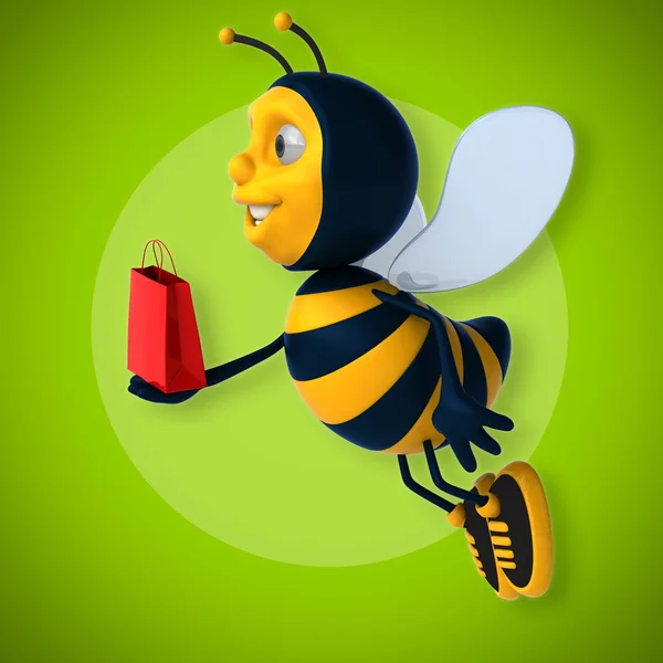 Fun cartoon bee — Stock Photo, Image