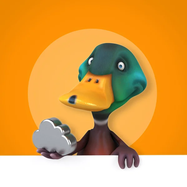 Fun cartoon duck — Stock Photo, Image