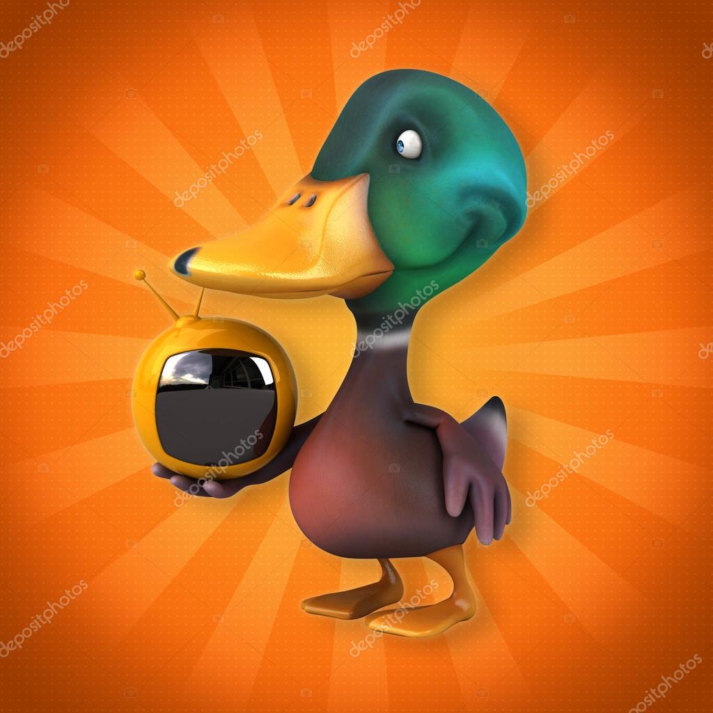 Pato de desenho animado divertido Ilustração de ©julos #116471690, image size:1024x1024