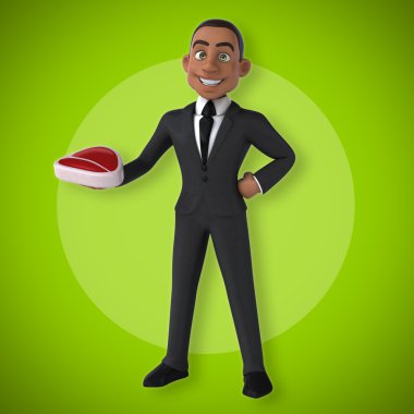 Eğlenceli karikatür işadamı