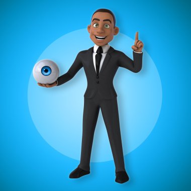 Eğlenceli karikatür işadamı