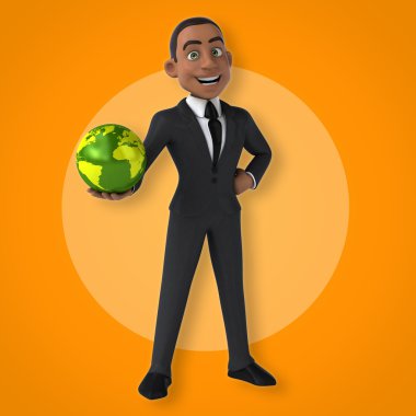 Eğlenceli karikatür işadamı