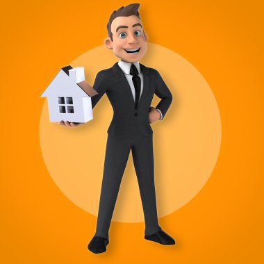 Eğlenceli karikatür işadamı