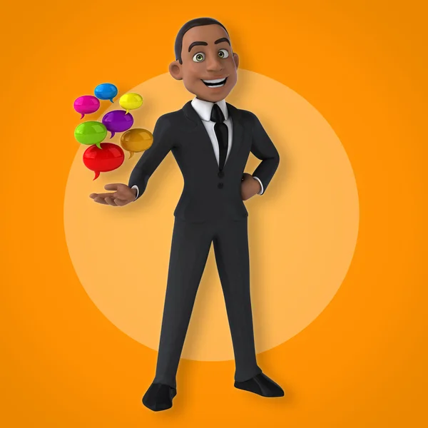 Fun cartoon businessman — Stock Photo, Image