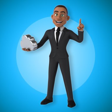 Eğlenceli karikatür işadamı