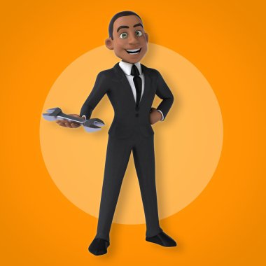 Eğlenceli karikatür işadamı