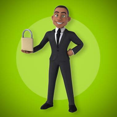 Eğlenceli karikatür işadamı