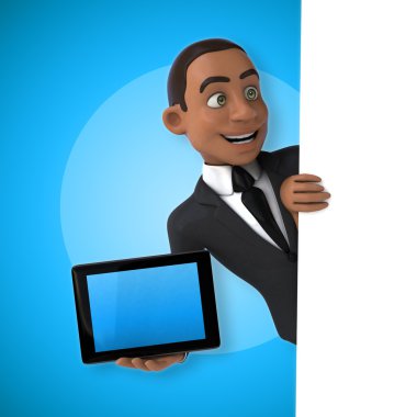 Eğlenceli karikatür işadamı