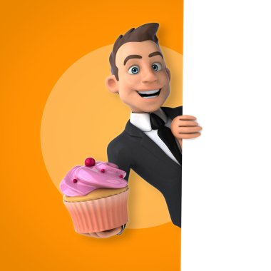 Eğlenceli karikatür işadamı