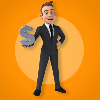 Eğlenceli karikatür işadamı