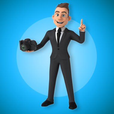 Eğlenceli karikatür işadamı