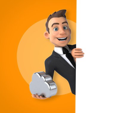 Eğlenceli karikatür işadamı