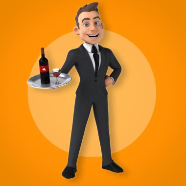 Eğlenceli karikatür işadamı