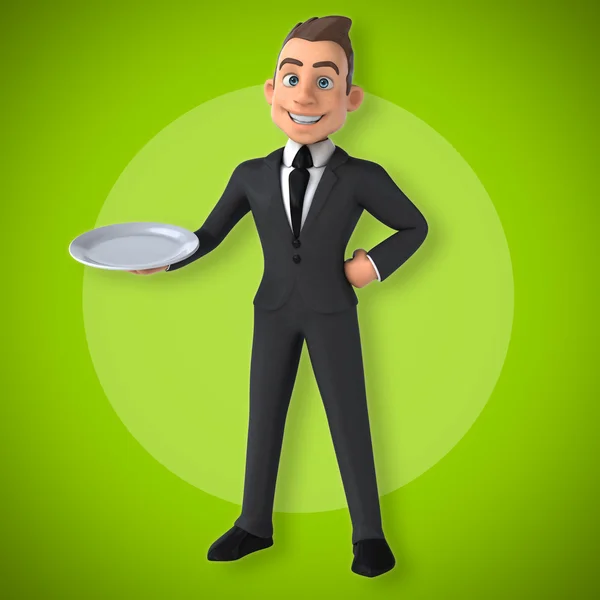 Fun cartoon businessman — Stock Photo, Image