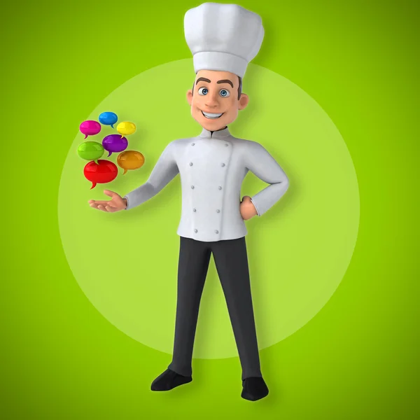 Divertido chef dos desenhos animados — Fotografia de Stock