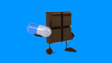 Eğlenceli karikatür çikolata bar