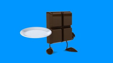 Eğlenceli karikatür çikolata bar