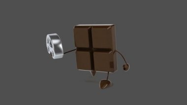 Eğlenceli karikatür çikolata bar