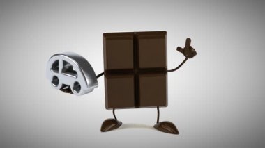 Eğlenceli karikatür çikolata bar