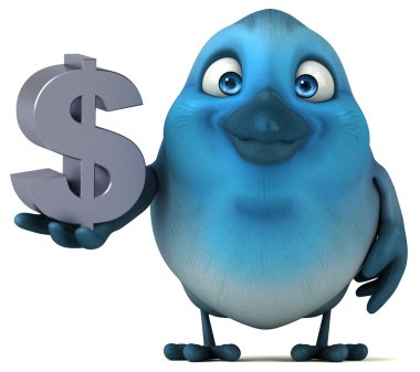 çizgi film mavi kuş