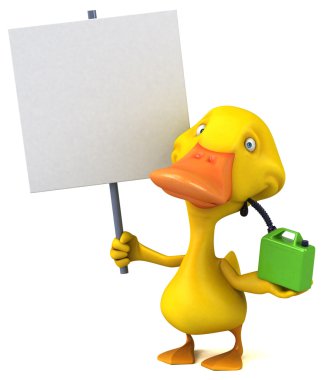 Eğlenceli çizgi film ördek