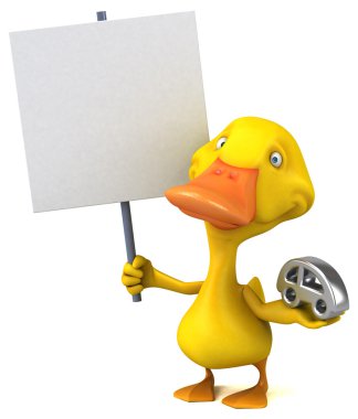 Eğlenceli çizgi film ördek